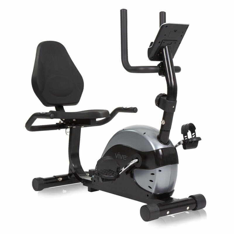 Vive Health Recumbent Bike with Large Digital Display and Fitness App